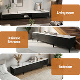 TV Units: Artiss TV Cabinet Entertainment Unit Stand Extendable Black