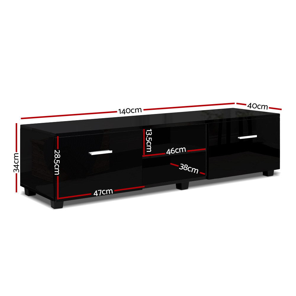 TV Units: Artiss Entertainment Unit TV Cabinet 140cm Black Jim