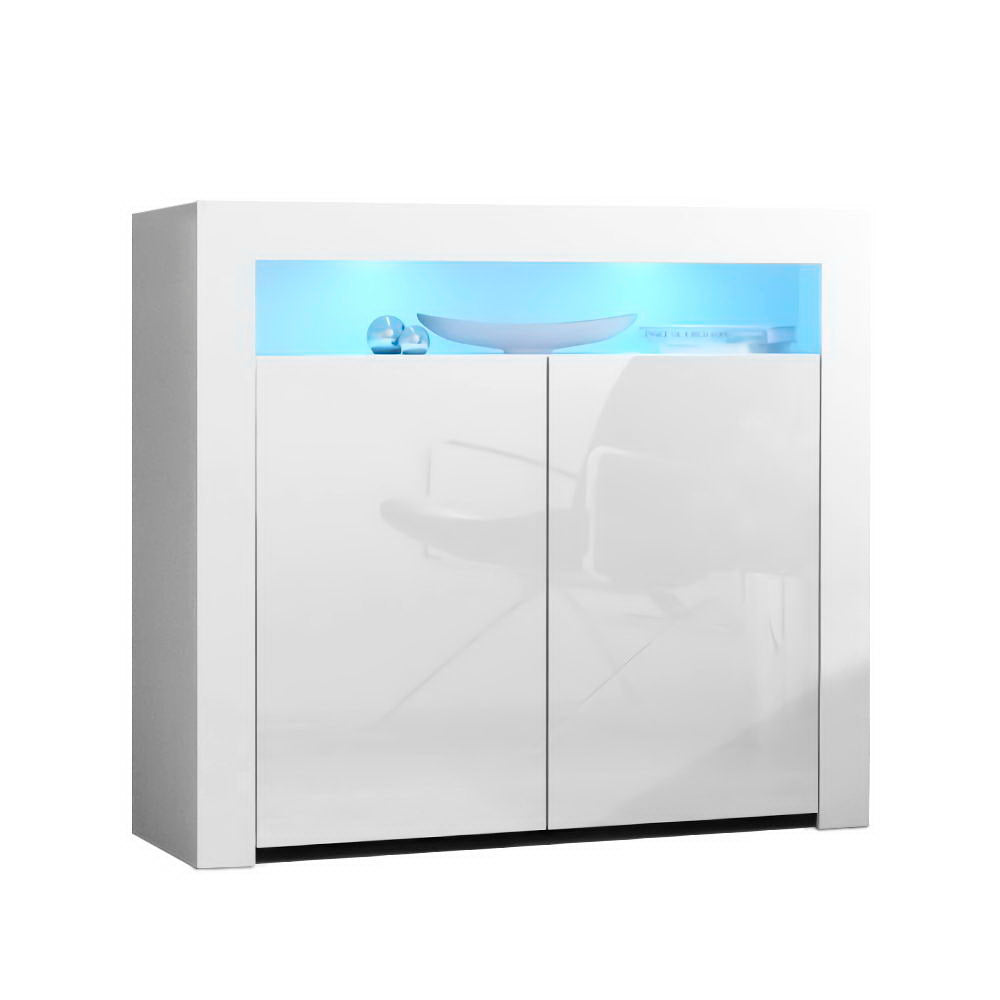 Buffets & Sideboards: Artiss Buffet Sideboard LED - ARNO White