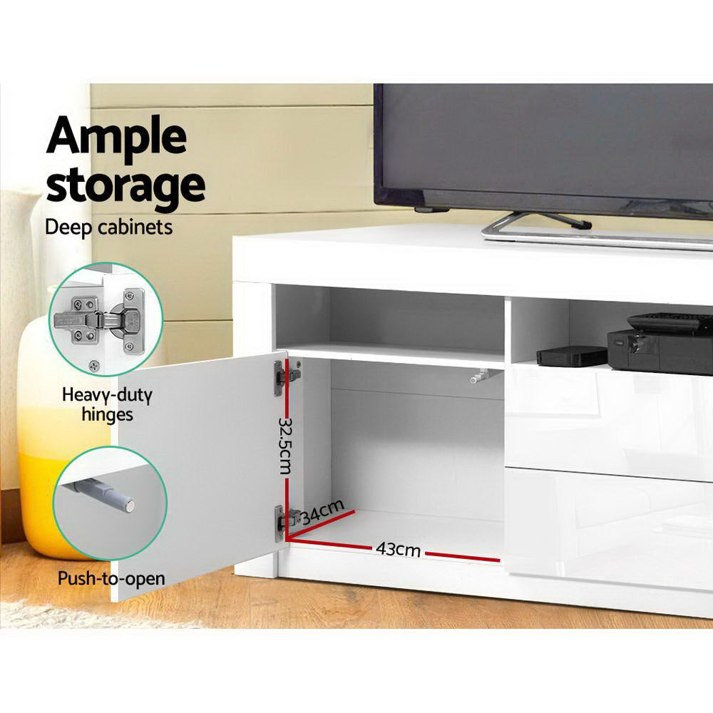 TV Units: Artiss Entertainment Unit TV Cabinet LED 160cm White Anna
