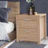Bedside Tables: Artiss Bedside Table 2 Drawers - MAXI Pine