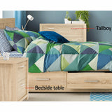 Bedside Tables: Artiss Bedside Table 2 Drawers - MAXI Pine