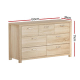 Dressers: Artiss 7 Chest of Drawers - MAXI Pine