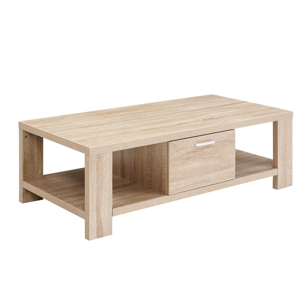 Coffee Tables: Artiss Coffee Table 1 Drawer Oak Maxi