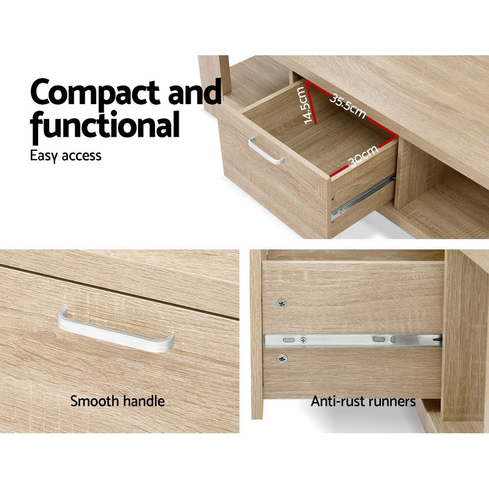 Coffee Tables: Artiss Coffee Table 1 Drawer Oak Maxi