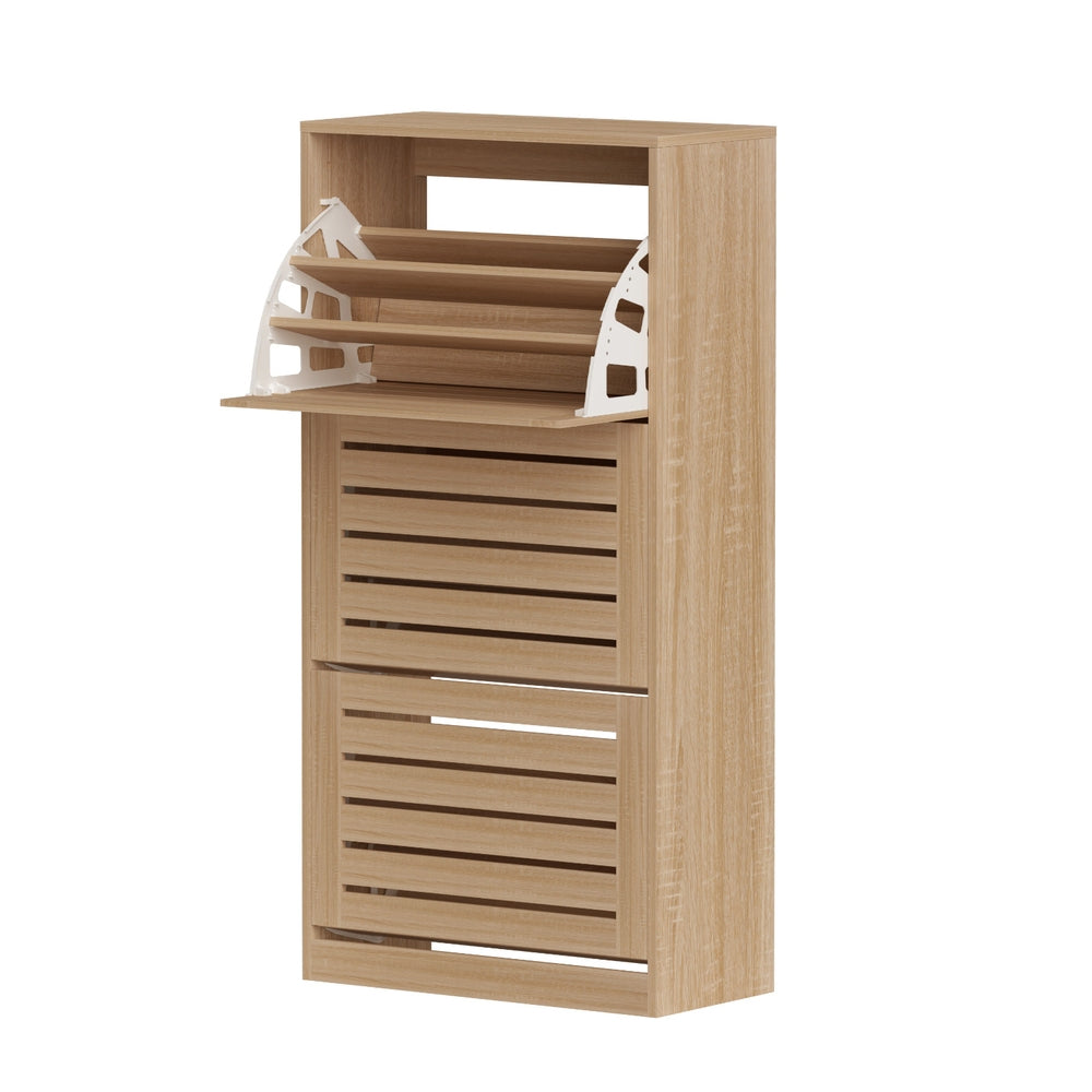 Shoe Storage: Artiss Shoe Cabinet Storage Drawer 45 Pairs Pine