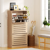 Artiss Shoe Cabinet Storage Drawer 45 Pairs Pine