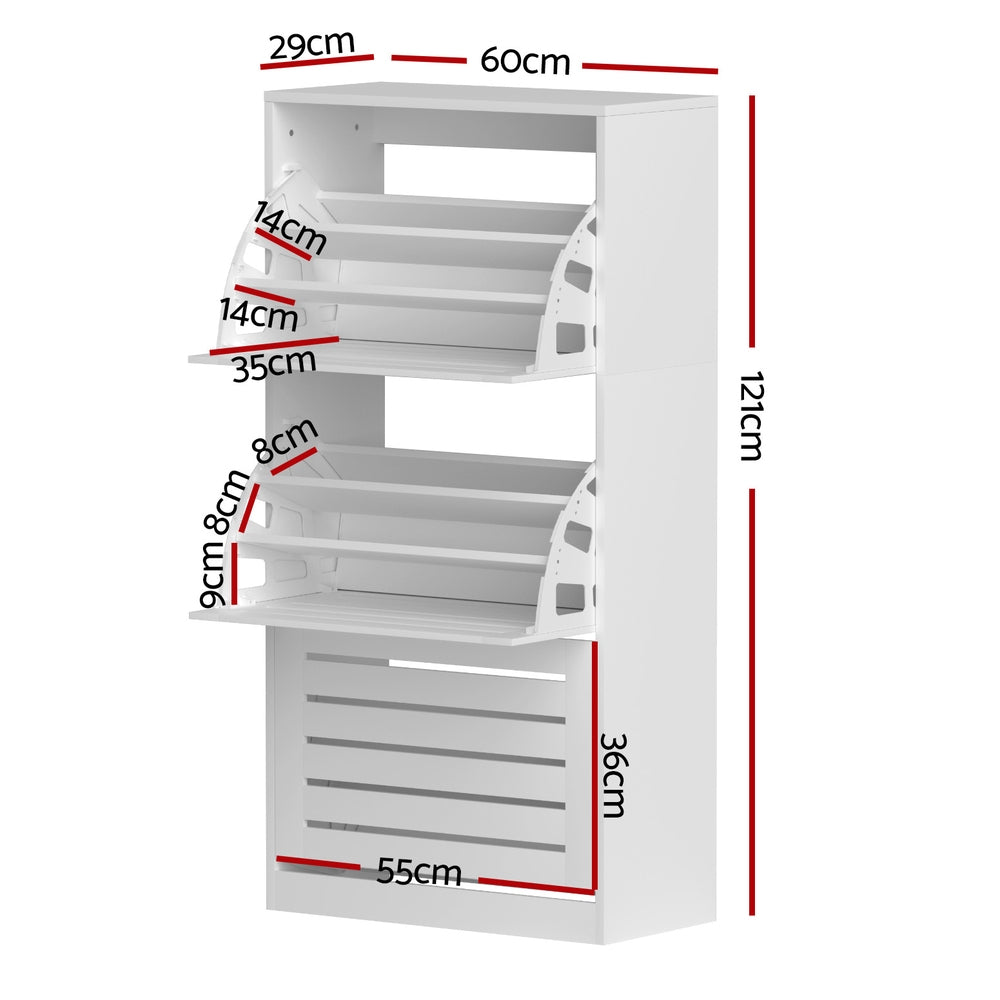 Shoe Storage: Artiss Shoe Cabinet Storage Drawer 45 Pairs White
