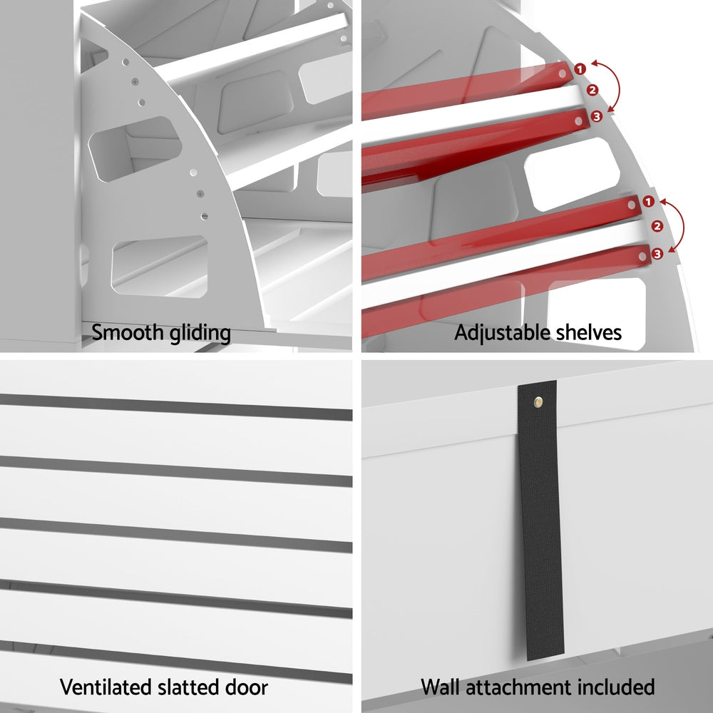 Shoe Storage: Artiss Shoe Cabinet Storage Drawer 45 Pairs White