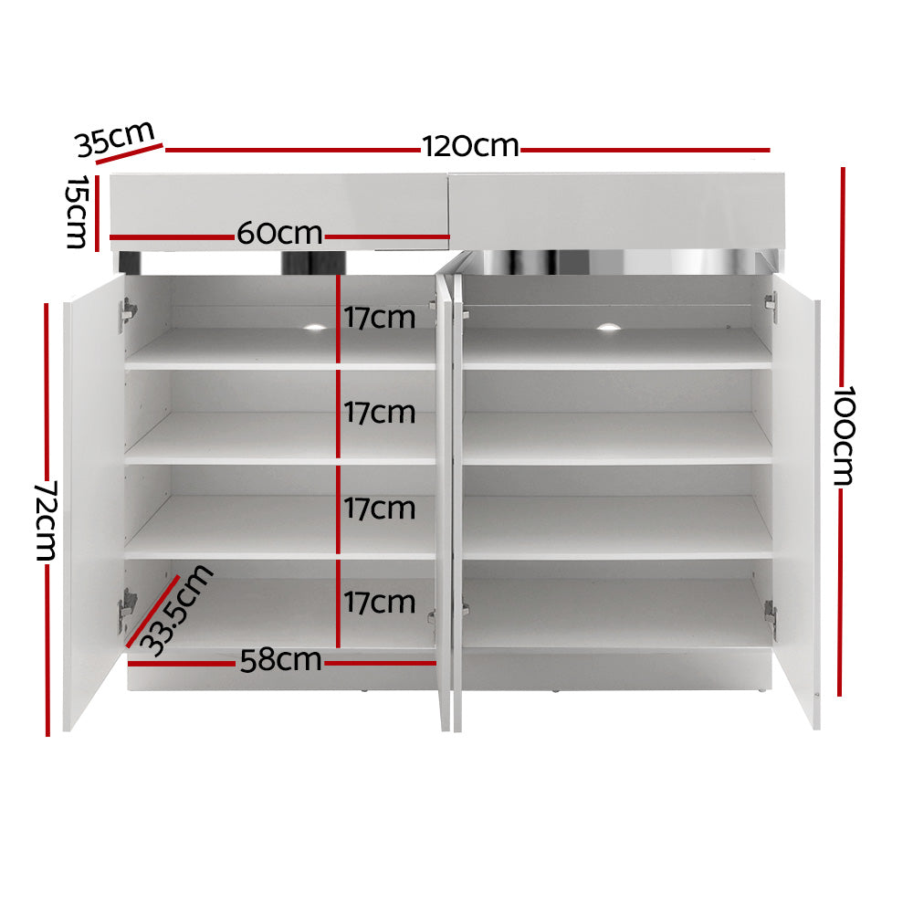 Shoe Storage: Artiss Shoe Rack Cabinet Storage Cupboard 24 Pairs - Lydia