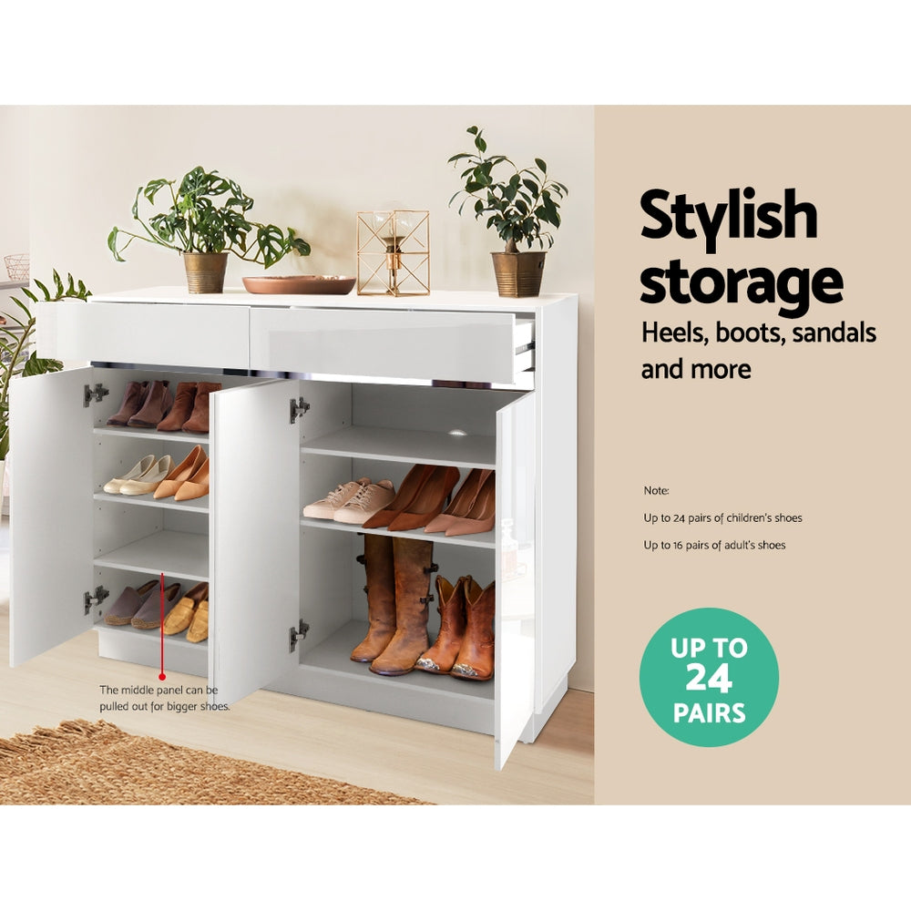 Shoe Storage: Artiss Shoe Rack Cabinet Storage Cupboard 24 Pairs - Lydia