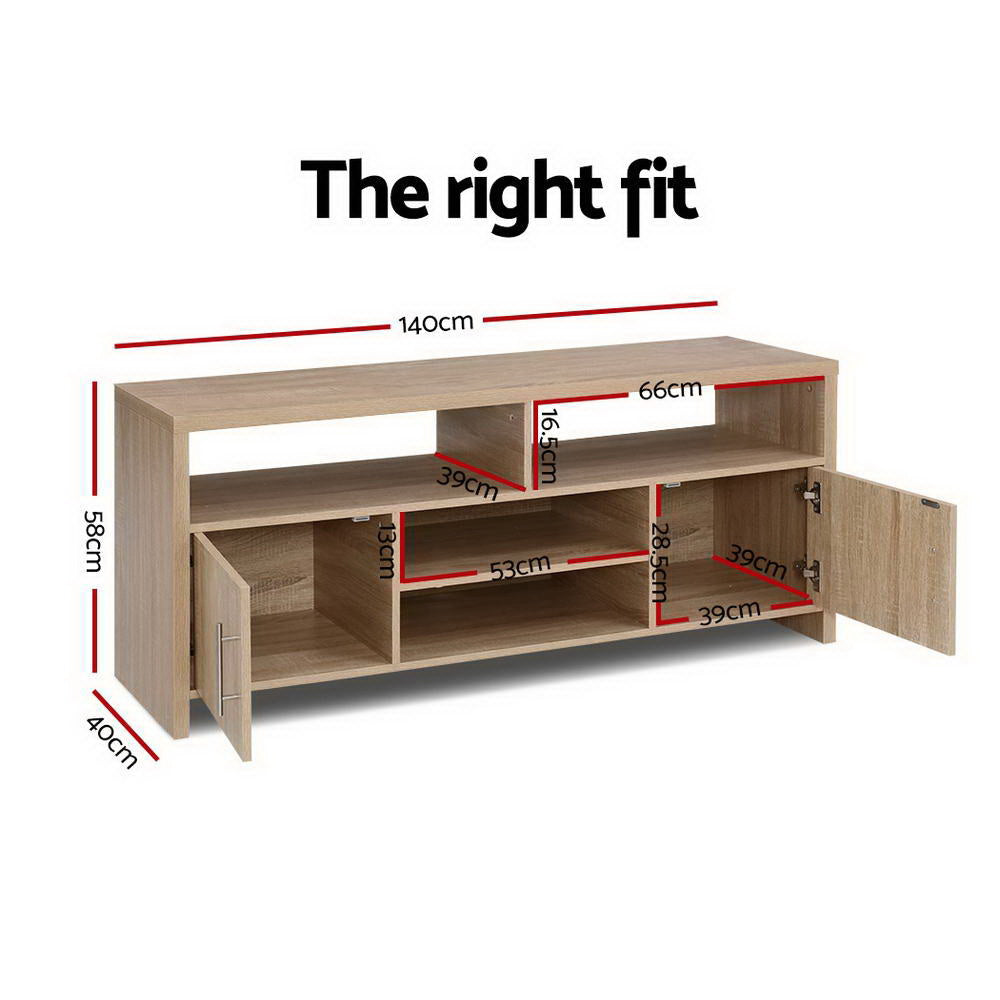 TV Units: Artiss TV Cabinet Entertainment Unit 140cm Oak Ken