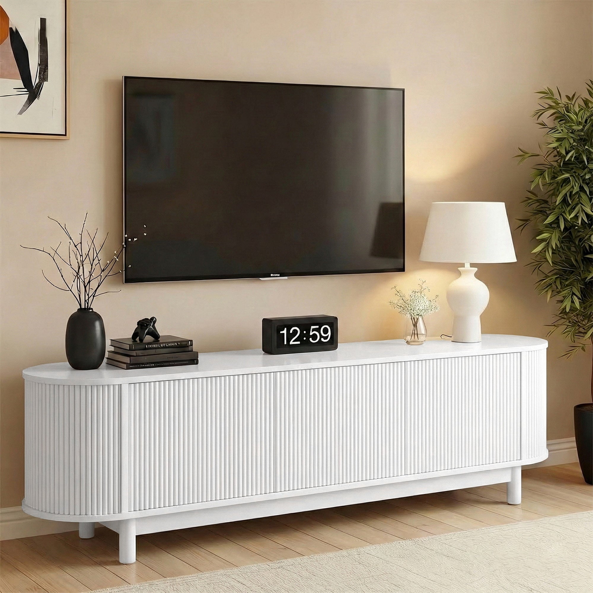 TV Units: Artiss TV Unit Entertainment Unit Storage Cabinet 160cm White