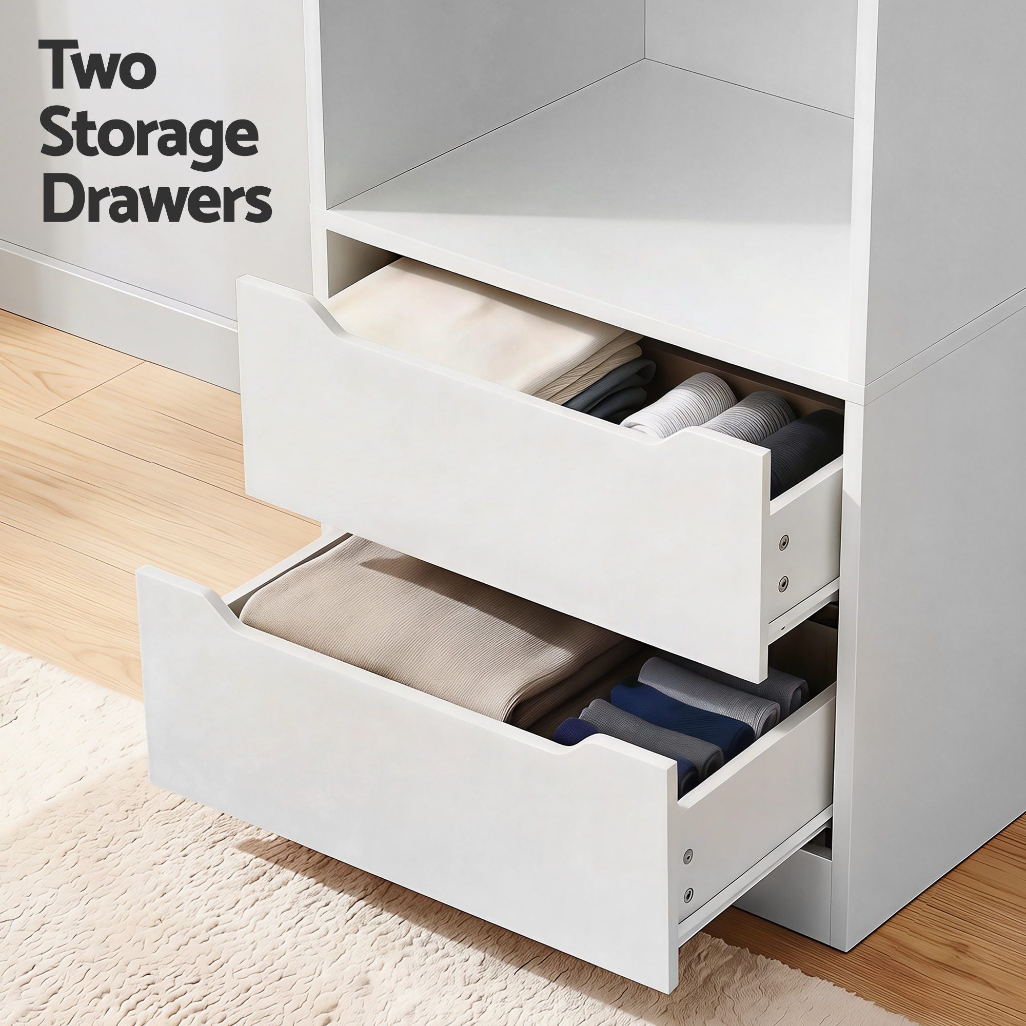 Artiss Wardrobe Clothes Closet Storage Organizer White