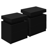 Bedside Tables: Artiss 2X Bedside Table 2 Drawers Lift-up Storage Black