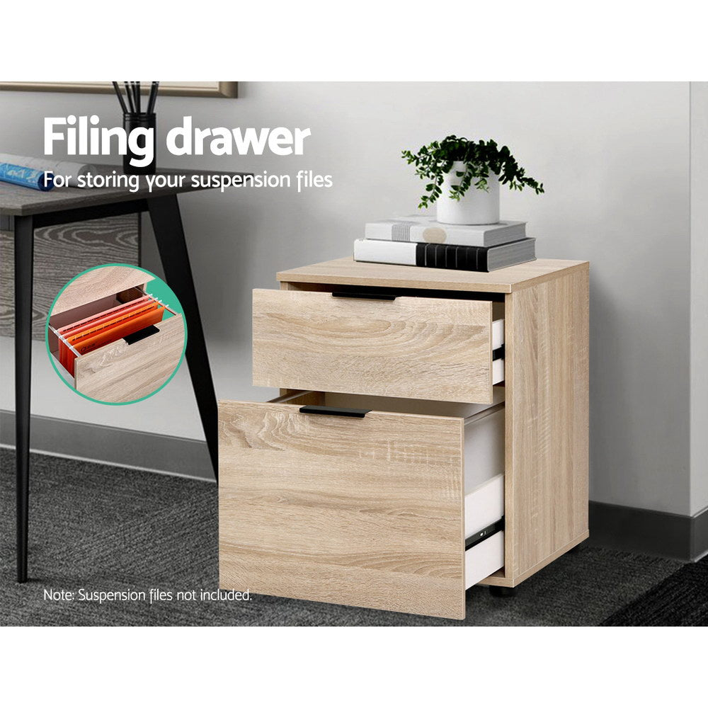 Filing & Organisation: Artiss Filing Cabinet 2 Drawer Office Storage Organiser