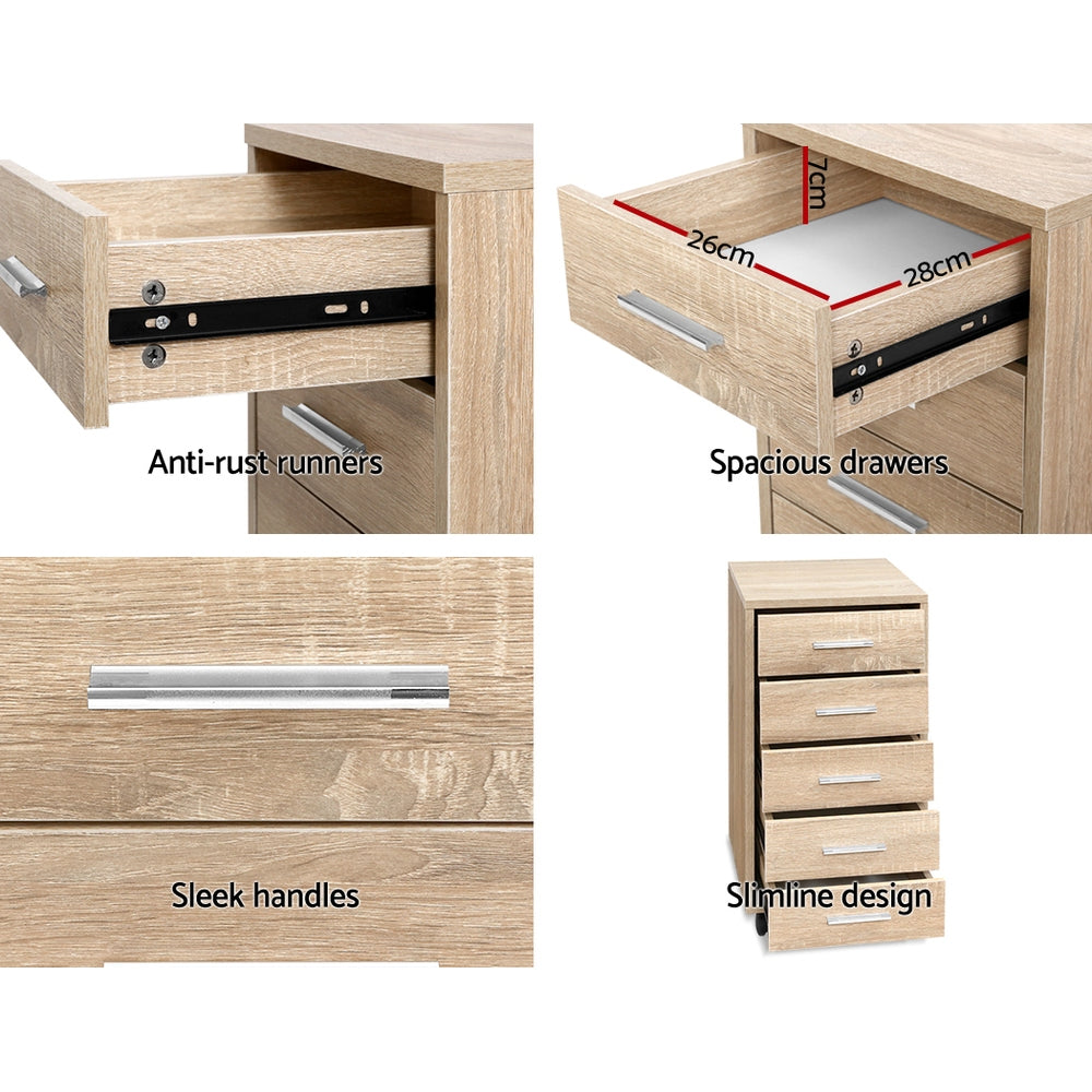 Filing & Organisation: Artiss Filing Cabinet 5 Drawer Office Storage Organiser
