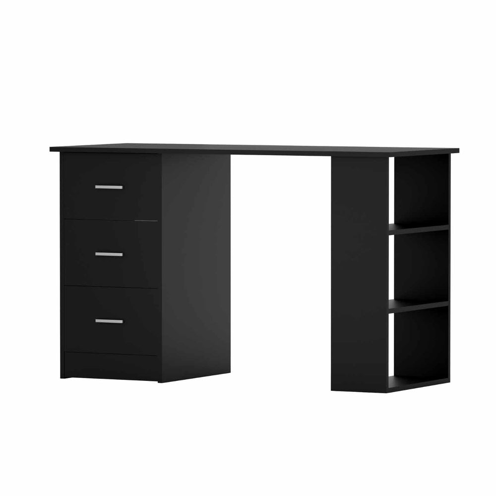 Desks: Artiss Computer Desk Drawer Shelf Cabinet Black 120CM