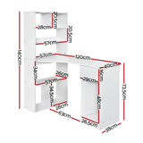 Artiss Computer Desk Bookshelf Drawer Cabinet White 120CM
