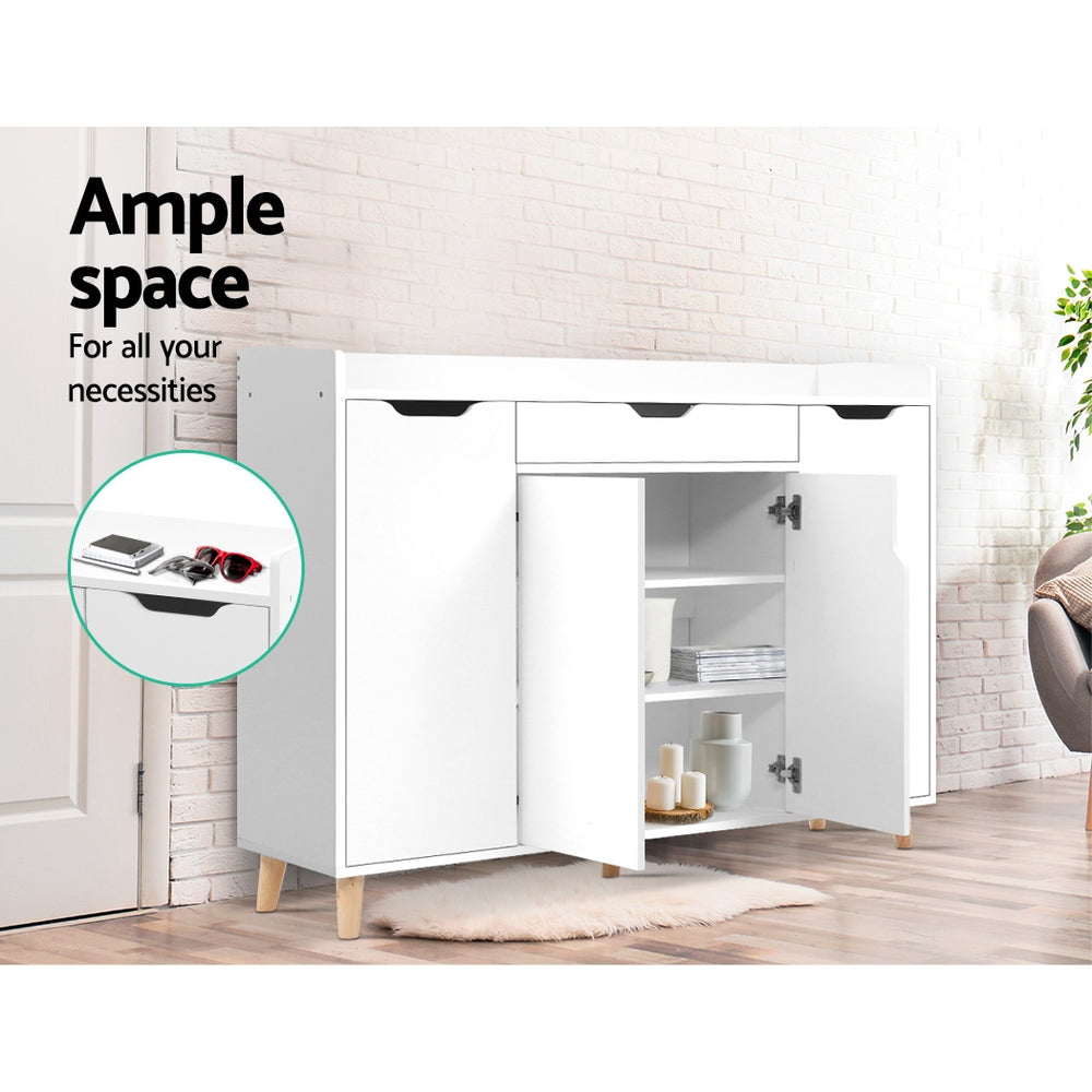 Shoe Storage: Artiss Shoe Rack Cabinet 26 Pairs Adjustable White Cissy
