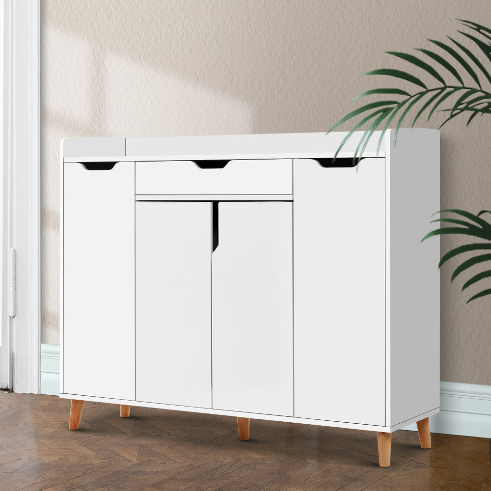 Shoe Storage: Artiss Shoe Rack Cabinet 26 Pairs Adjustable White Cissy