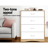 Clothing & Wardrobe Storage: Artiss 4 Chest of Drawers - BURL