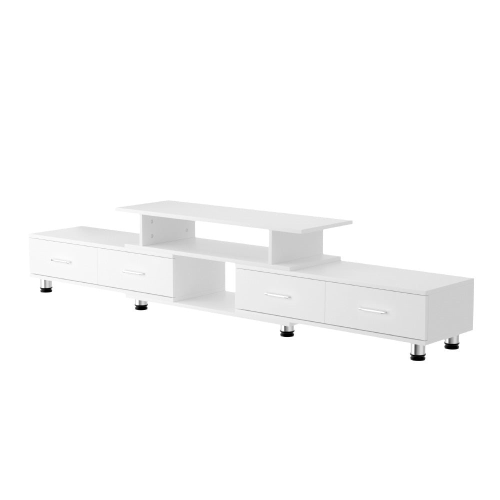 TV Units: Artiss TV Cabinet Entertainment Unit Extendable 160CM To 220CM White
