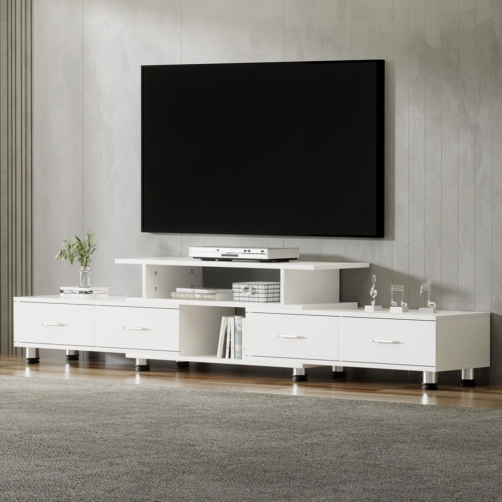 TV Units: Artiss TV Cabinet Entertainment Unit Extendable 160CM To 220CM White