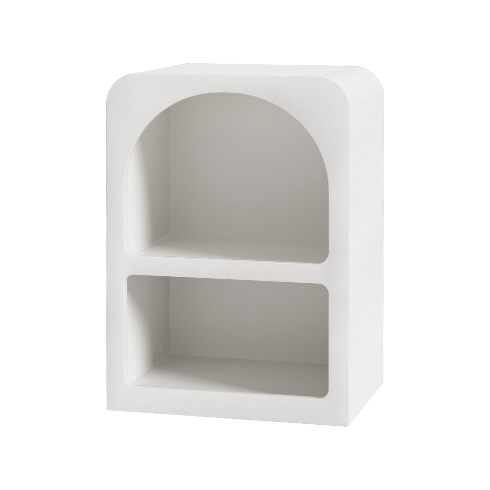 Bedside Tables: Artiss Bedside Table Shelves Side End Table Storage Nightstand White ARCHED