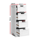 Dressers: Artiss 4 Chest of Drawers - LEESA White