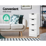 Dressers: Artiss 4 Chest of Drawers - LEESA White