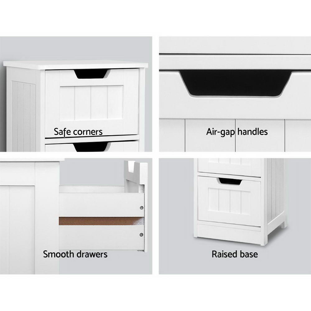 Dressers: Artiss 4 Chest of Drawers - LEESA White