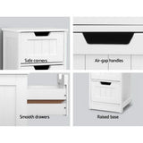 Dressers: Artiss 4 Chest of Drawers - LEESA White