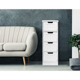 Dressers: Artiss 4 Chest of Drawers - LEESA White