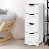 Dressers: Artiss 4 Chest of Drawers - LEESA White