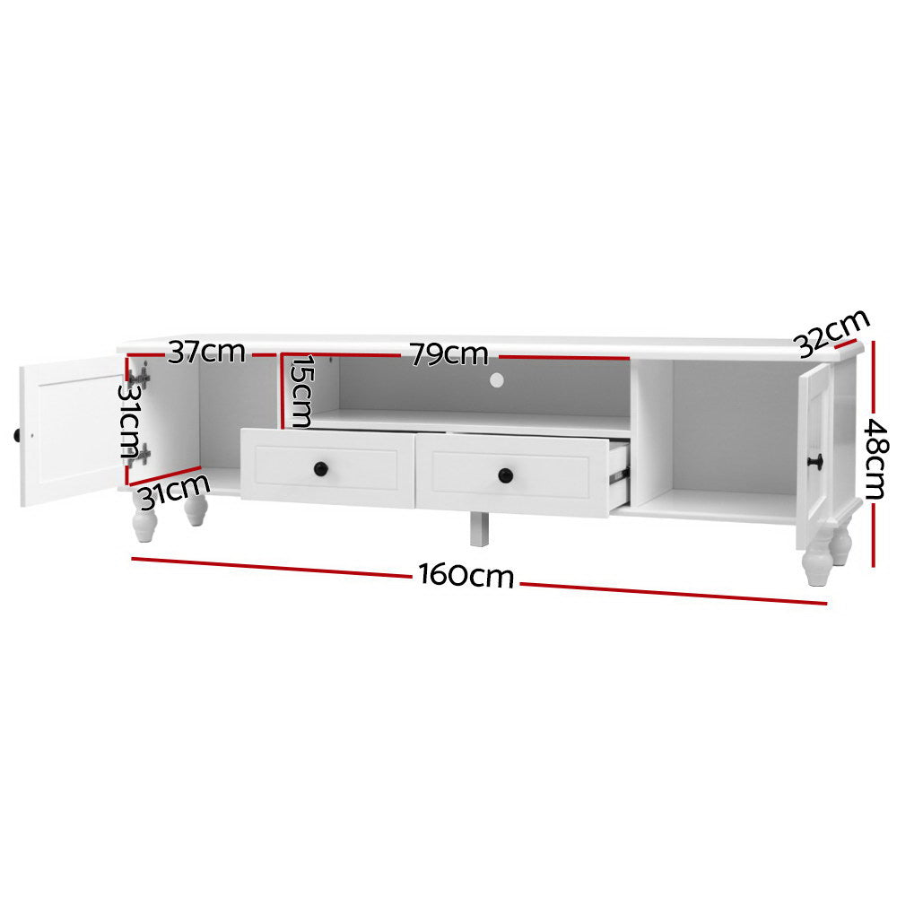 TV Units: Artiss TV Cabinet Entertainment Unit 160cm White Kubi