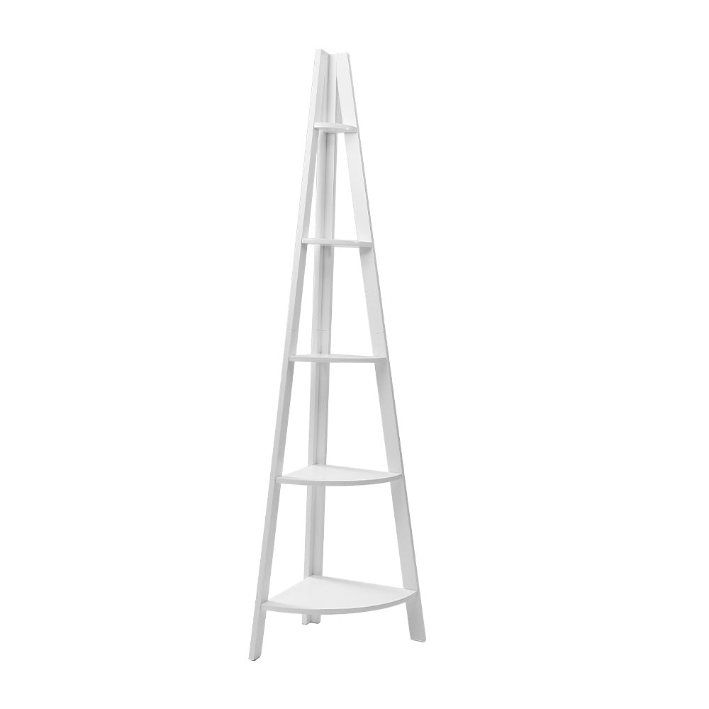 Bookcases & Shelves: Artiss Bookshelf Corner Shelf 5 Tiers - CANE White