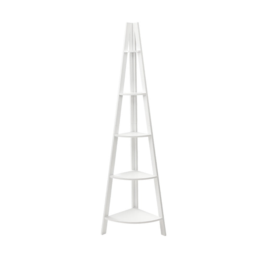 Bookcases & Shelves: Artiss Bookshelf Corner Shelf 5 Tiers - CANE White