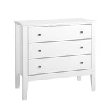 Dressers: Artiss 3 Chest of Drawers - BRITTANY White
