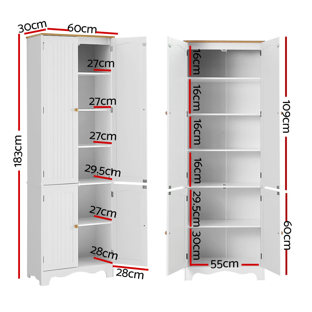 Buffets & Sideboards: Artiss Buffet Sideboard 4 Doors - BERNE White