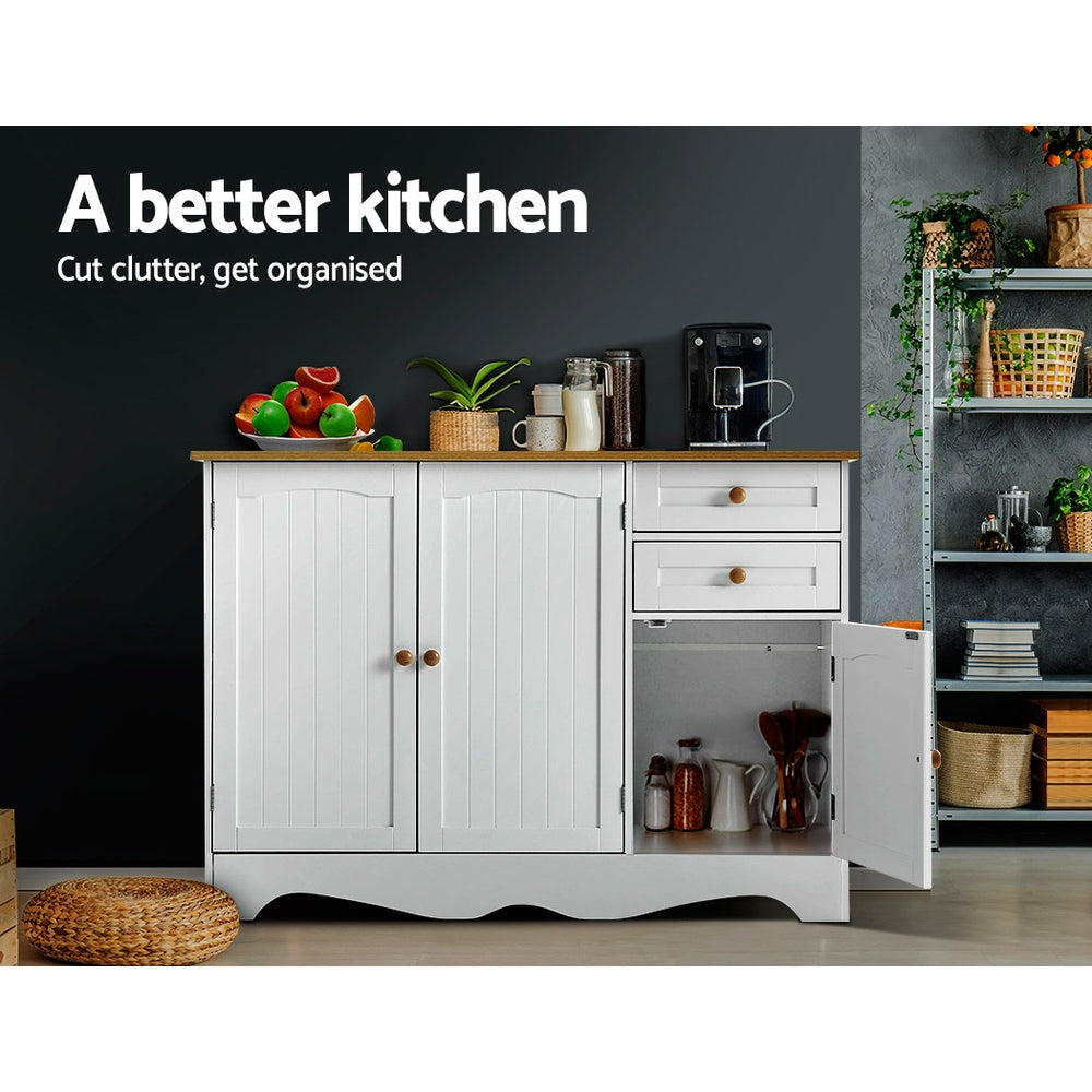 Buffets & Sideboards: Artiss Buffet Sideboard 3 Doors - BERNE White