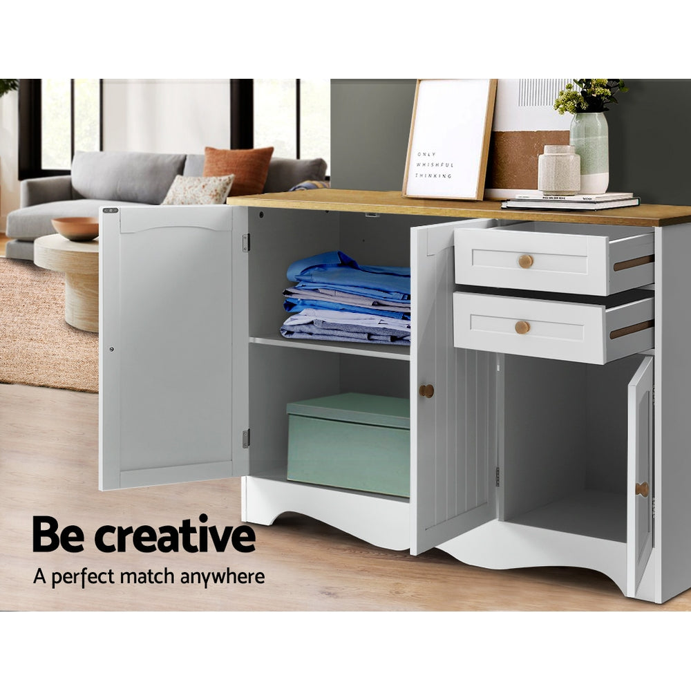 Buffets & Sideboards: Artiss Buffet Sideboard 3 Doors - BERNE White