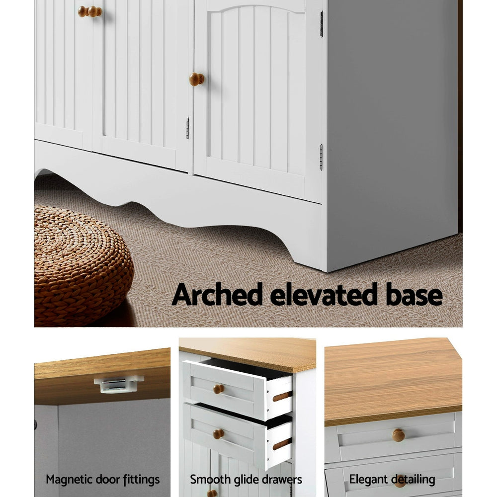 Buffets & Sideboards: Artiss Buffet Sideboard 3 Doors - BERNE White