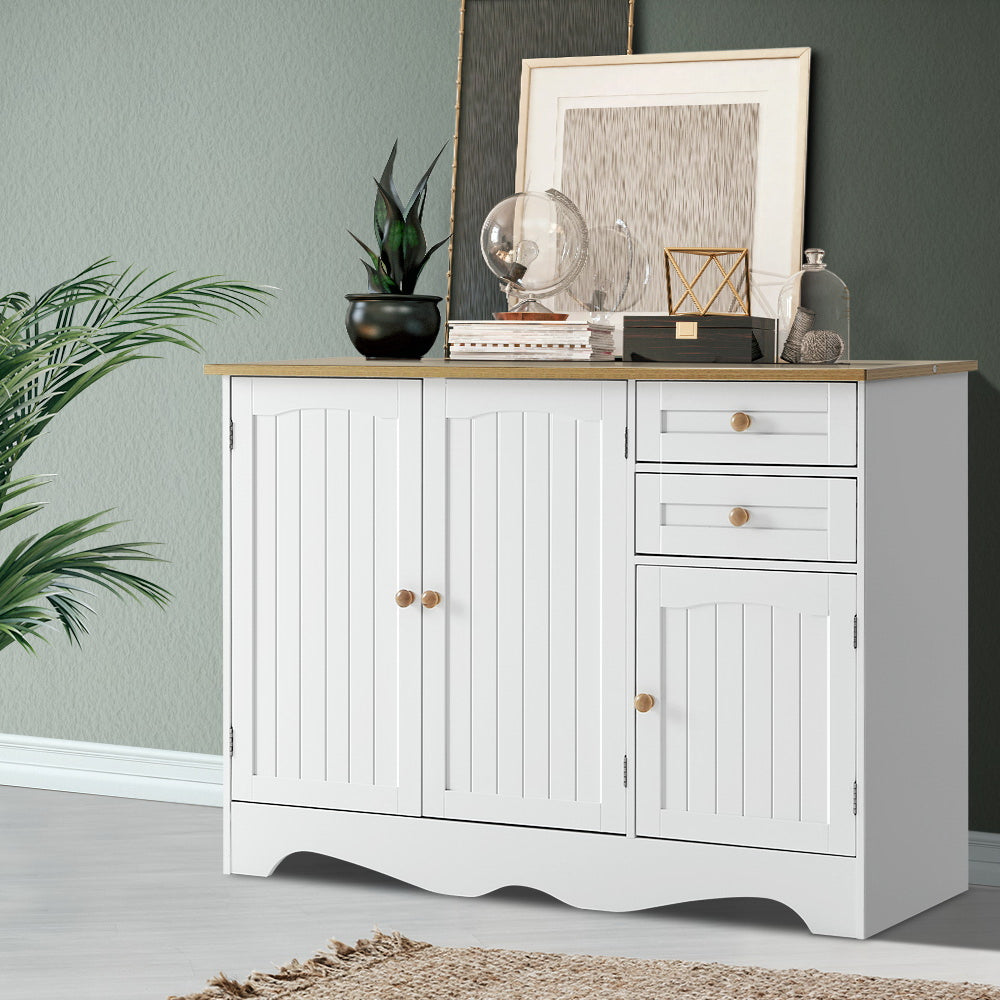 Buffets & Sideboards: Artiss Buffet Sideboard 3 Doors - BERNE White