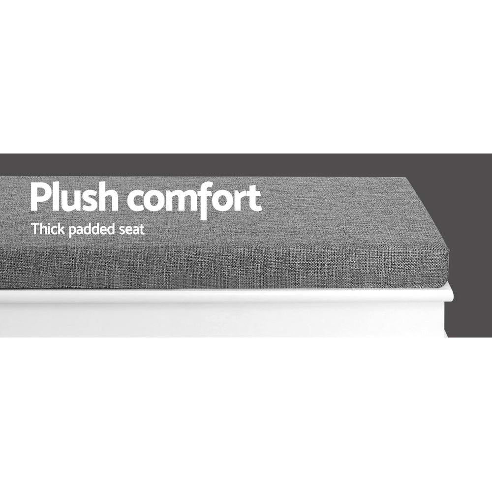 Shoe Storage: Artiss Shoe Rack Cabinet Bench 8 Pairs White