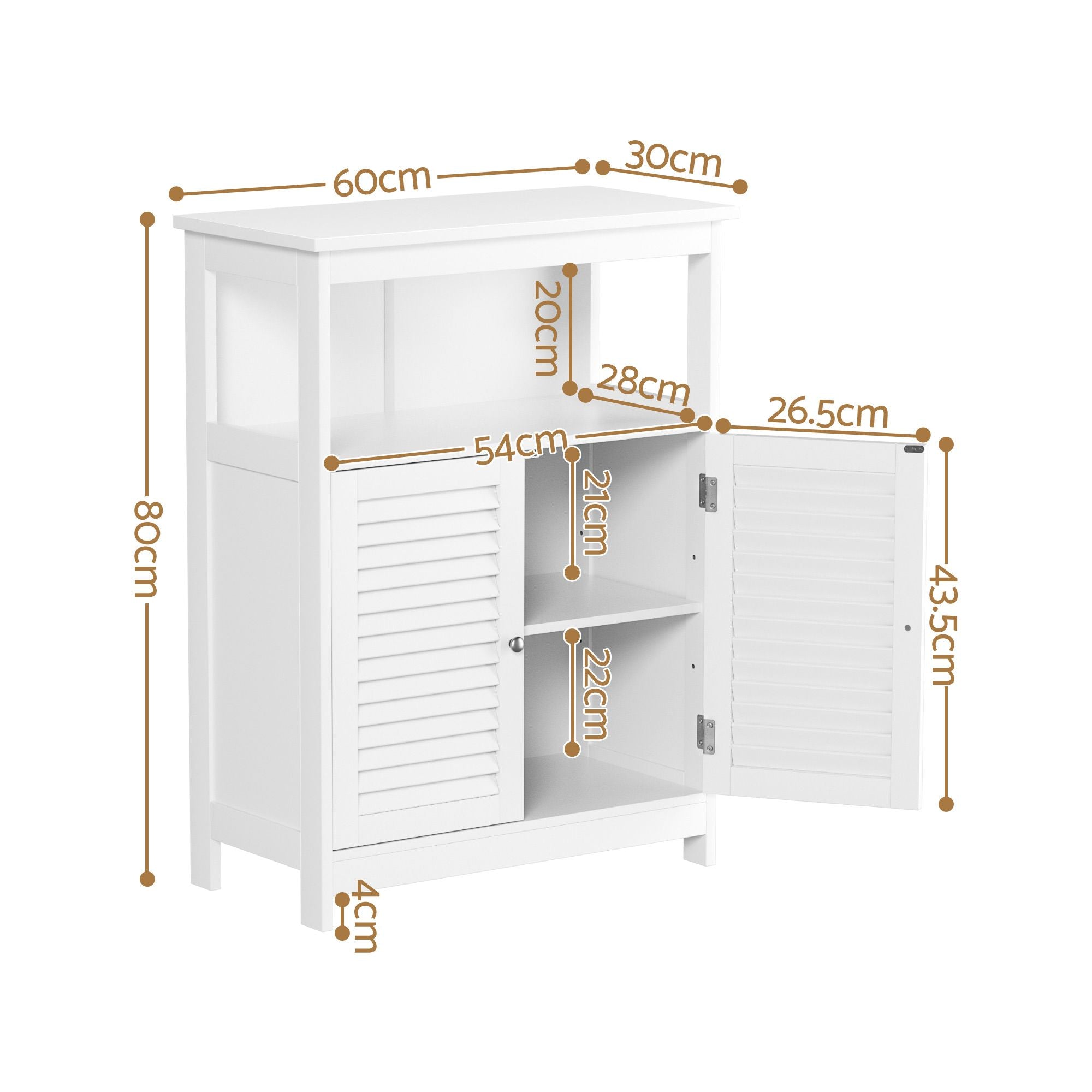 Artiss 2x Buffet Sideboard Cabinet Server Cupboard Kitchen Bathroom Storage IVOR