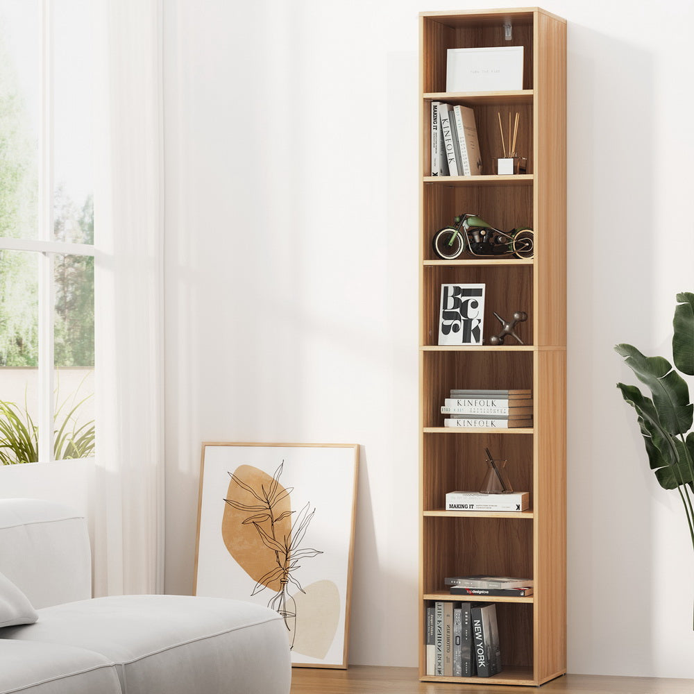 Bookcases & Shelves: Artiss Bookshelf 8 Tiers MILO Pine