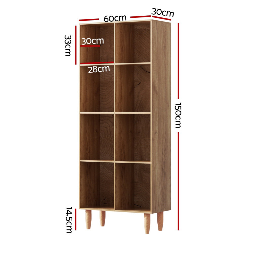 Bookcases & Shelves: Artiss Bookshelf Bookcase 4 Tiers LEOR Pine