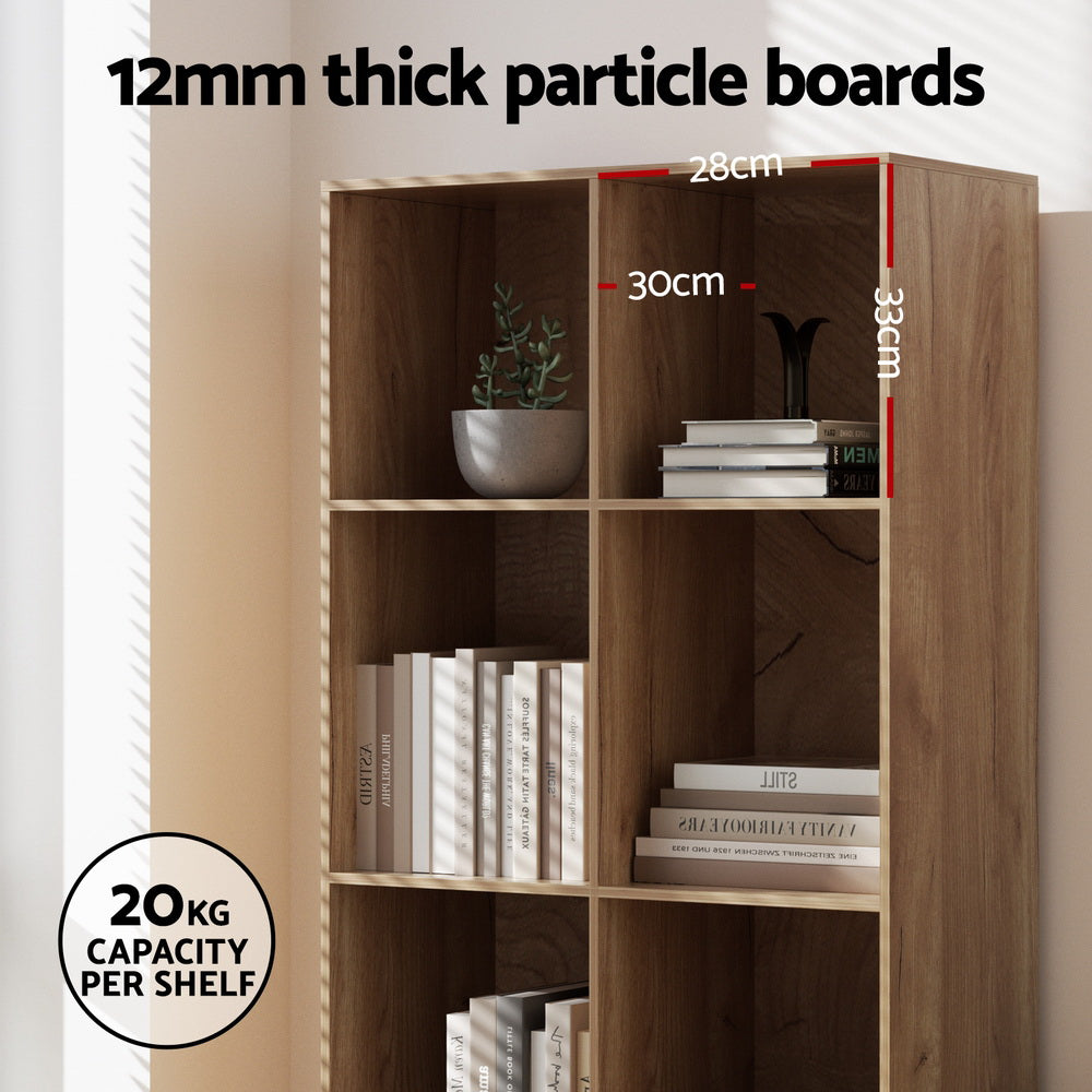 Bookcases & Shelves: Artiss Bookshelf Bookcase 4 Tiers LEOR Pine