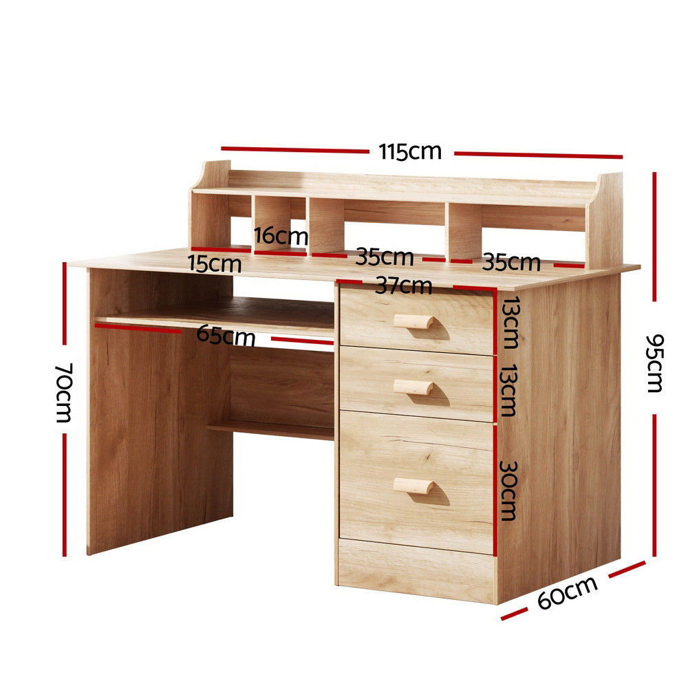 Desks: Artiss Computer Desk Office Study Desks Table Shelf Drawer